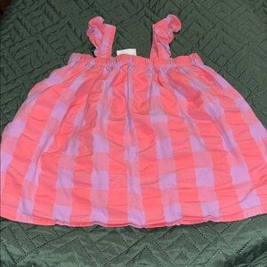 Hanna Andersson Pink and Purple Ruffle Strap Dress